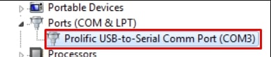 modificare l'identificatore della porta COM per i dispositivi USB