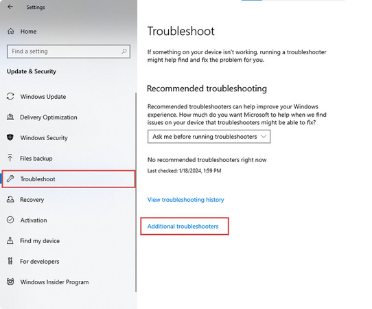 Windows Troubleshooter