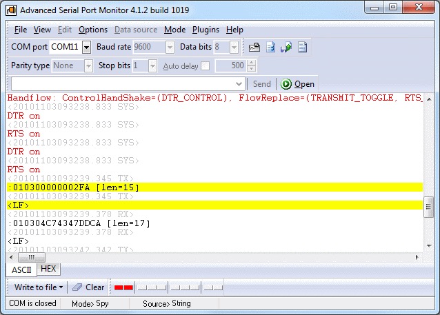 Serial Port Sniffer d'AGG Software