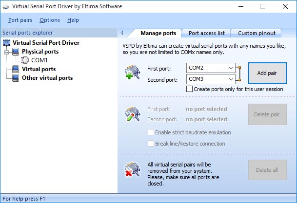 Virtual Serial Port Driver Virtual Serial Port Driver