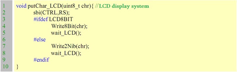 putChar_LCD putChar_LCD