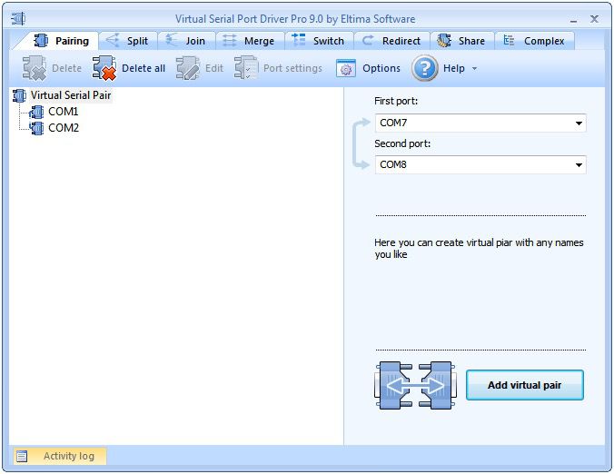 Add virtual pair Add virtual pair