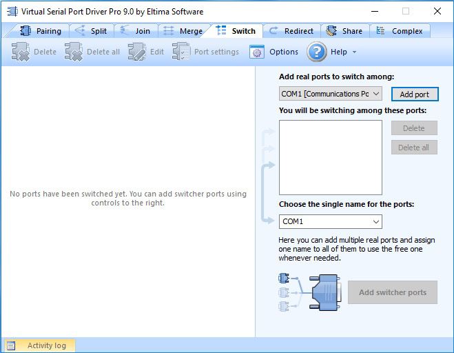 Add real ports to a single port bundle Add real ports to a single port bundle